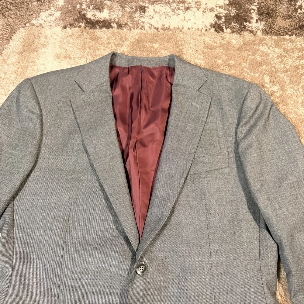 Suitsupply Blazer Jacket Mens 42L‎ Gray Vitale Barberis Canonico Super 110s Wool